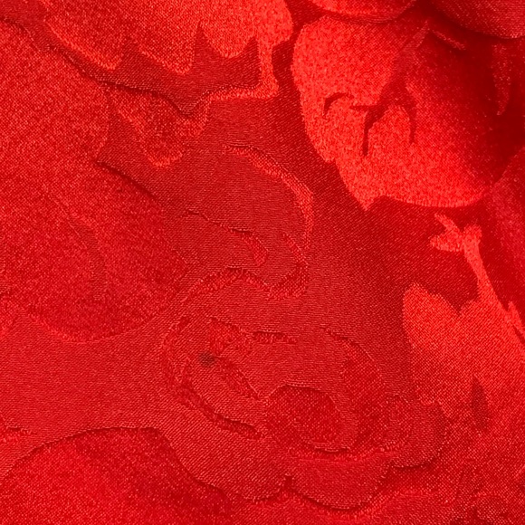 Vintage AJ Bari Silk Skirt Suit set Royal Red Sz 10 GOLD BUTTONS - Picture 12 of 17